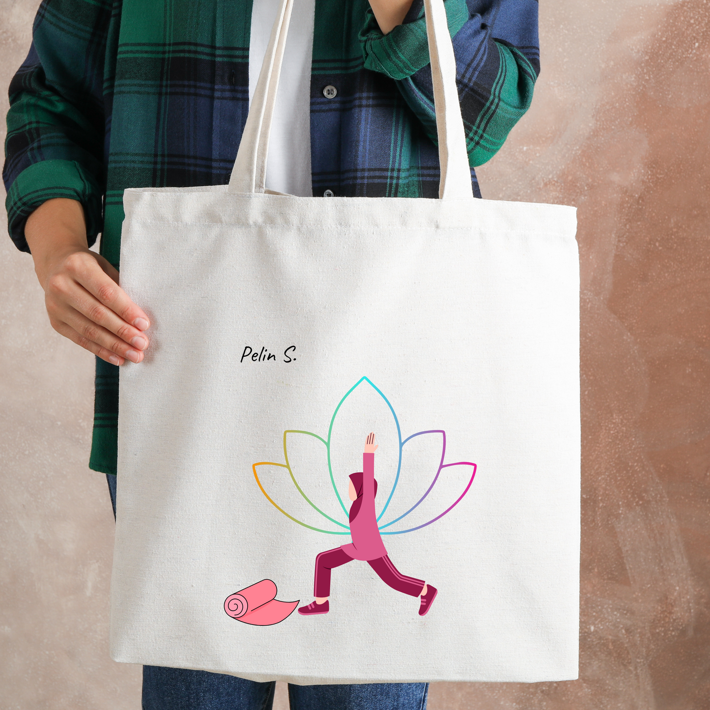 Personalisierte Baumwolltasche-Yoga (PB-015)