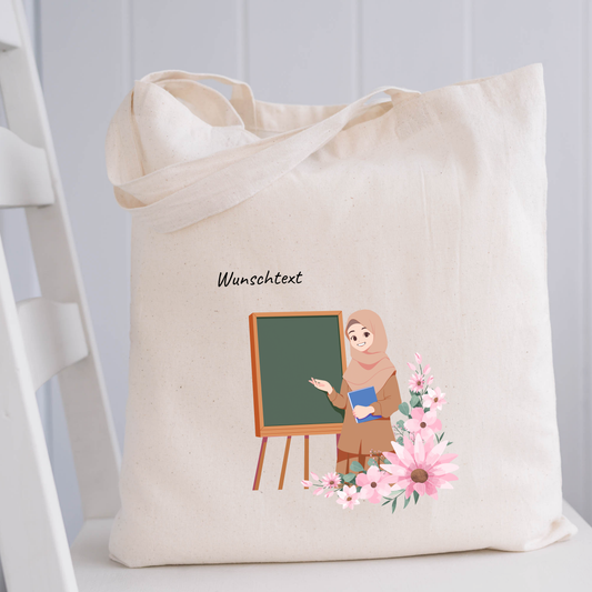 Personalisierte Baumwolltasche für Lehrerinnen (PB-021)